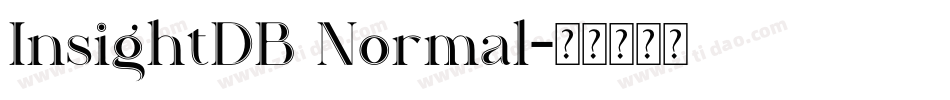 InsightDB Normal字体转换